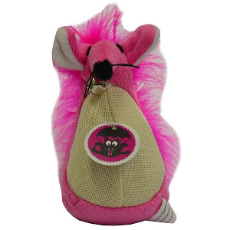Scream Fatty Mouse Cat Toy Loud Pink