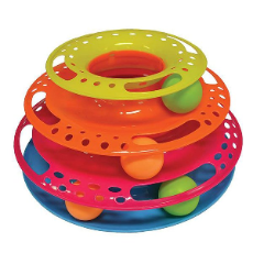 Scream Triple Ring Tower Cat Toy