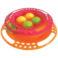 Scream Single Ring Tower Cat Toy Pink and Orange