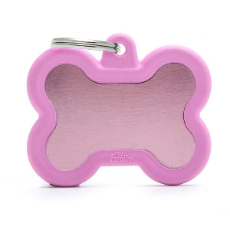 Dog Tag Hush Design Bone Pink 40mm x 30mm
