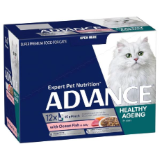Advance Cat Mature Ocean Fish in Jelly 12x85g Sachets