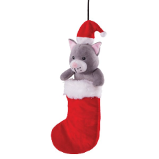 Christmas Cat In Stocking 32cm Large