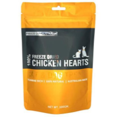 Freeze Dry Chicken Hearts 100g