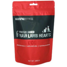 Freeze Dry Diced Lamb Hearts 100g