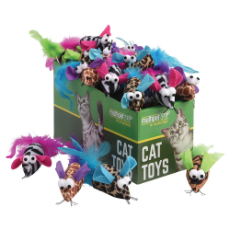 MultiPet Safari Mice Cat Toy Assorted Colours