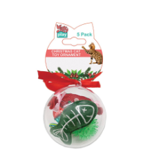 Christmas Cat Toy Ornament 5 Pack