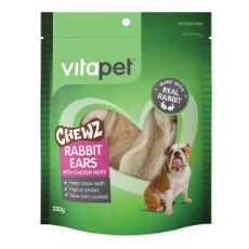VitaPet Chewz Rabbit Ears 220g