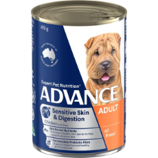 Advance Dog Sensitive Skin & Digestion Chicken 410g