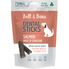 Bell & Bone Dental Sticks Salmon, Mint & Charcoal