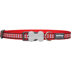 Red Dingo Reflect Dog Collar Red