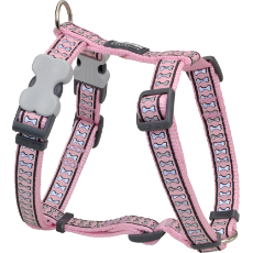 Red Dingo Reflect Harness Pink