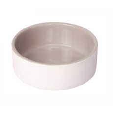 Ceramic Pet Bowl Grey / White