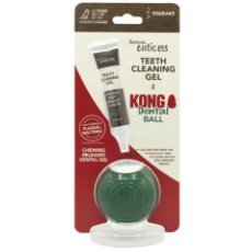 TropiClean Enticers Kong Dental Ball & Smoked Beef