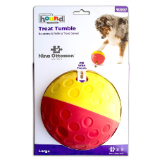 Treat Tumble Ball For Cat & Dog (Red/Yellow) Large - Nina Ottosson