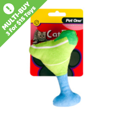 Pet One Cat Toy Plush Meowtini Green 13.5cm