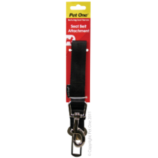 Pet One Dog Leash Car Seat Belt Attachment 50cm Black
